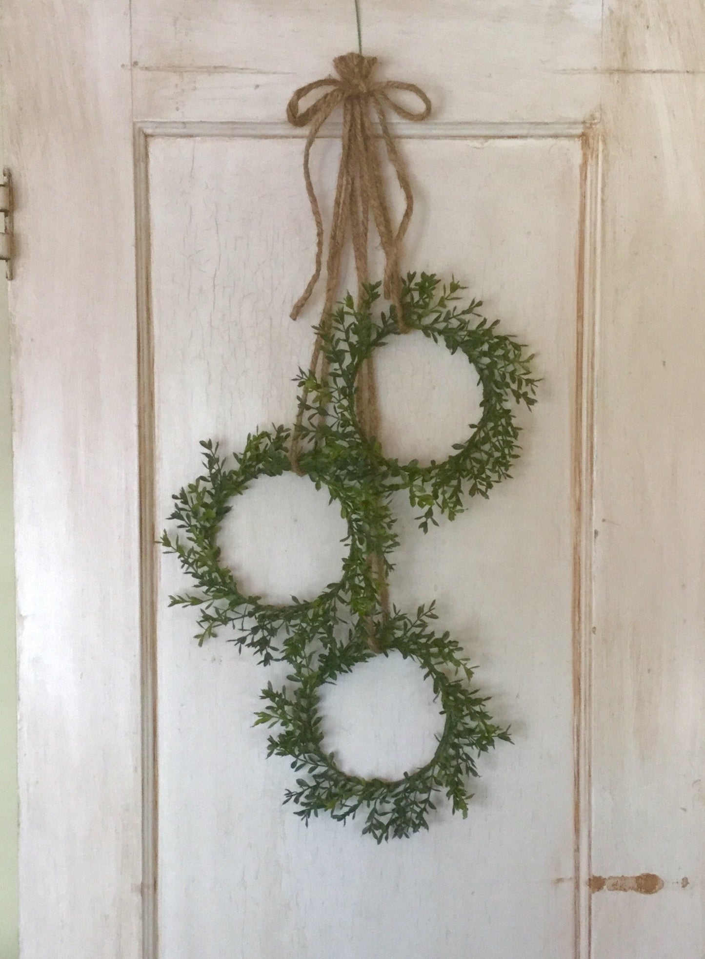 3 Pack Mini Boxwood Wreath, Candle Ring Wreath, Artificial Boxwood Wreath, Boxwood Decor
