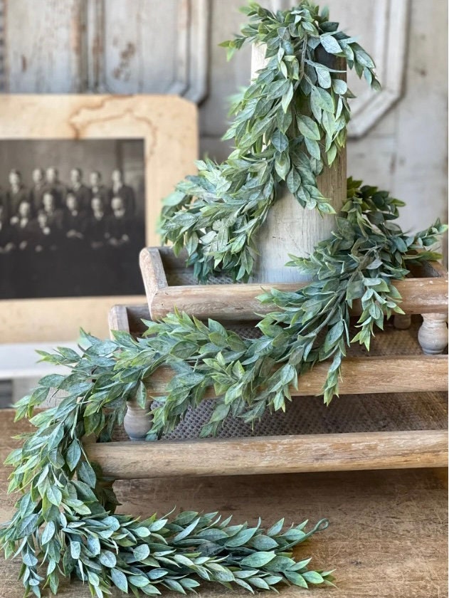 Spring Garland, Summer Garland, Garland for Mantle, Kitchen Cabinet Accent, Fireplace Decor, Wedding Decorations