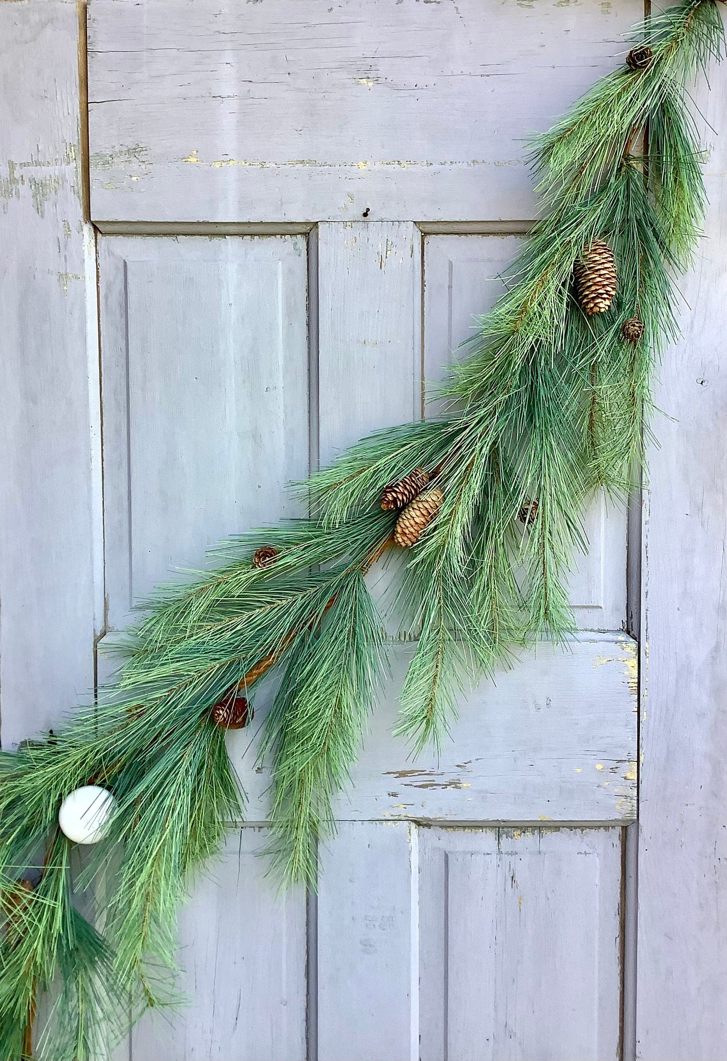 9’ Christmas Garland, Rope Garland, Long Needle Pine Garland for Mantle, Pine Garland, Fireplace Decor, Cedar Garland