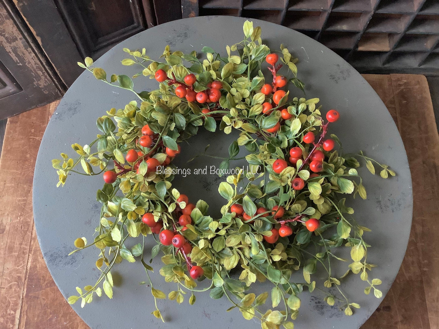 Fall Candle Wreath Ring, Fall Farmhouse Decor, Kitchen Cabinet Wreath, Fireplace Mantle Decor, Thanksgiving Tablescape, Harvest Decor