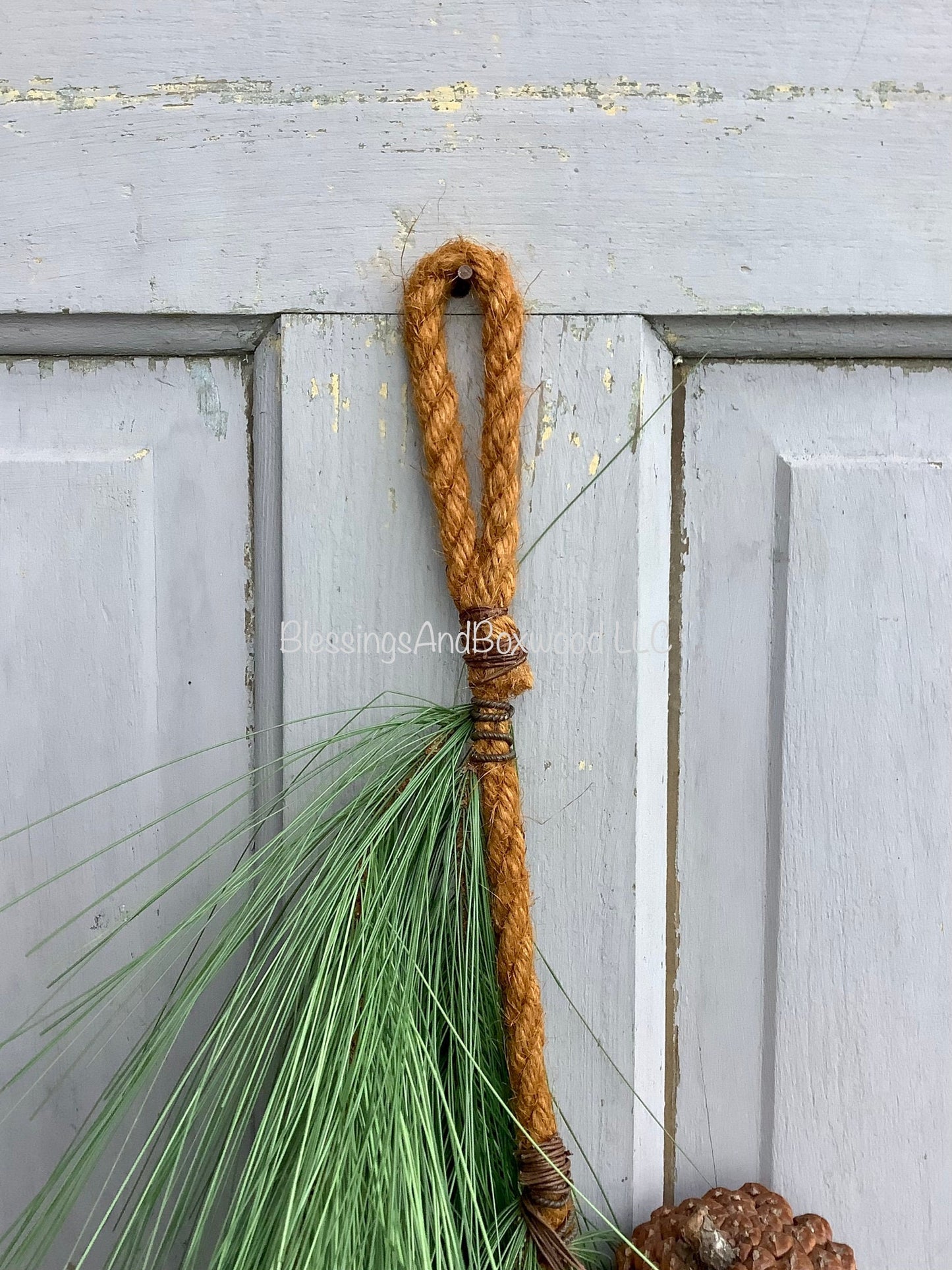 9’ Long Needle Pine Garland, Rope Garland, Christmas Garland for Mantle, Pine Garland, Fireplace Decor, Cedar Garland