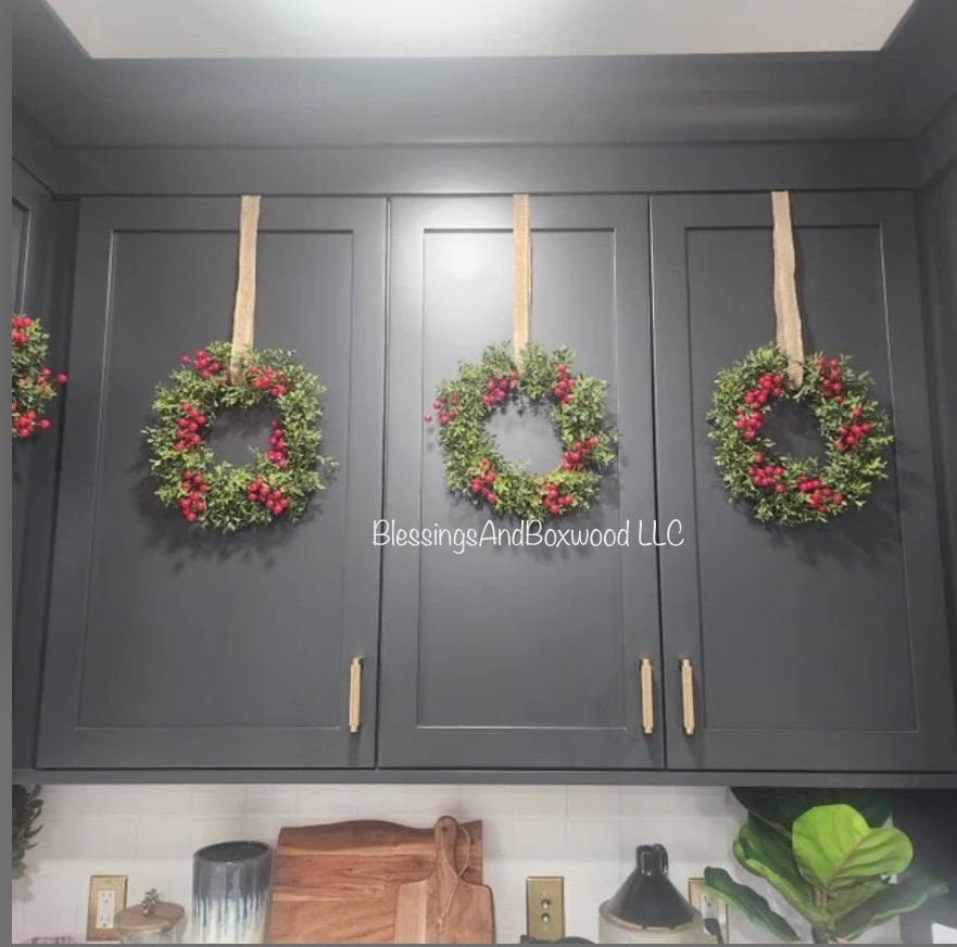 Christmas Boxwood Window Wreath, Christmas Boxwood Wreath, Christmas Window Wreath, Christmas Boxwood Wreath