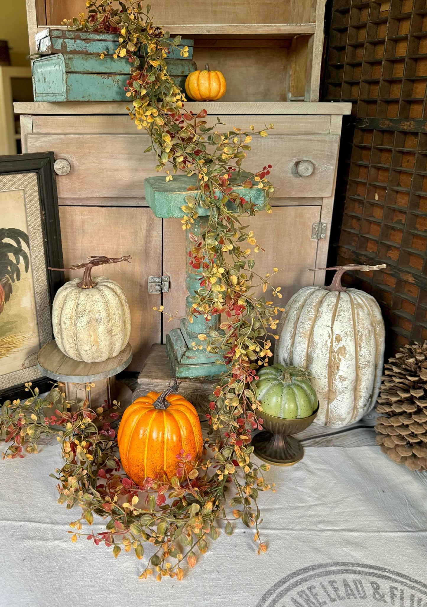 Fall Bog Garland, Fall Vine Garland, Fall Garland | Fall Wedding Garland | Fall Mantle Garland