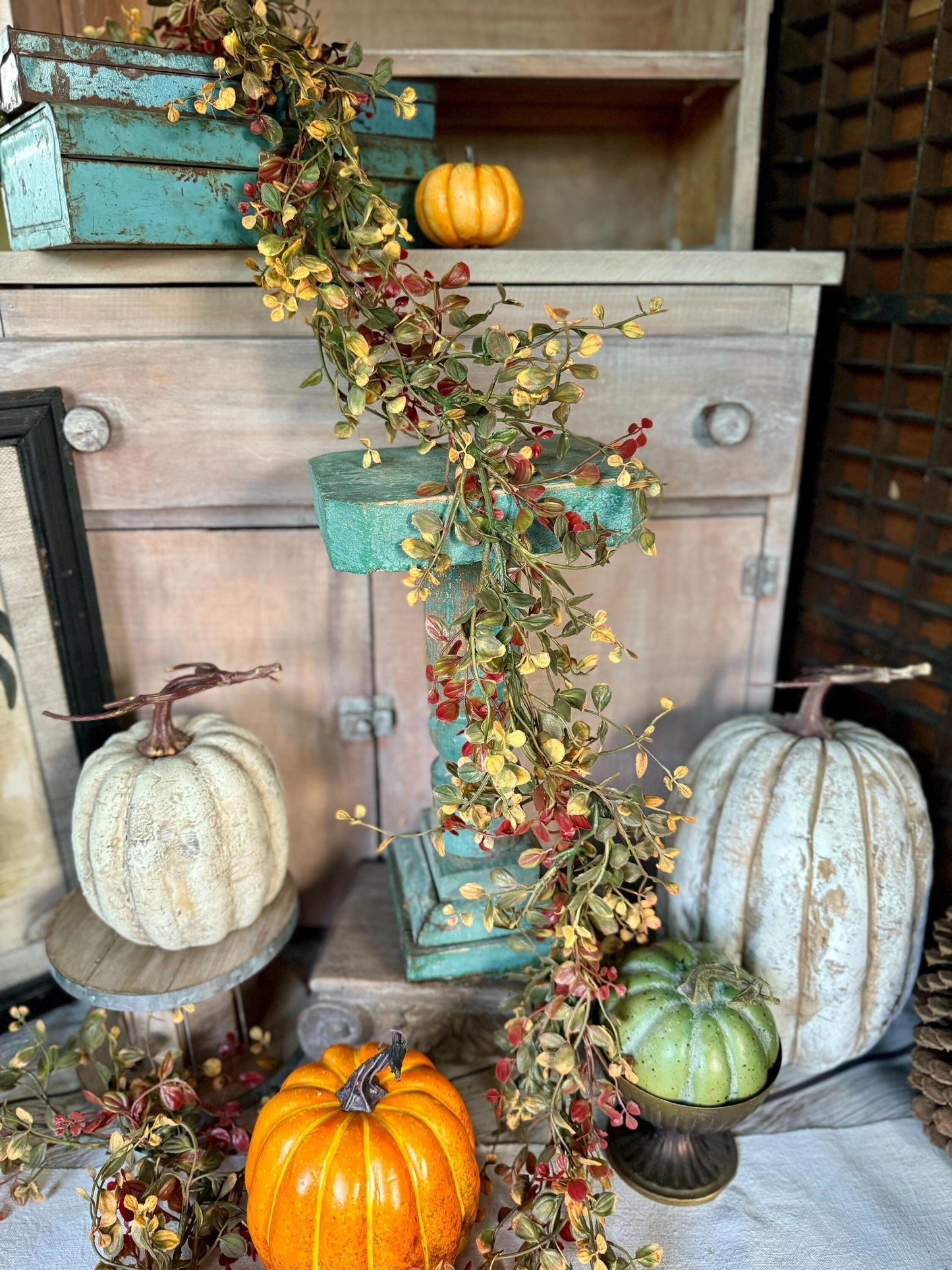 Fall Bog Garland, Fall Vine Garland, Fall Garland | Fall Wedding Garland | Fall Mantle Garland