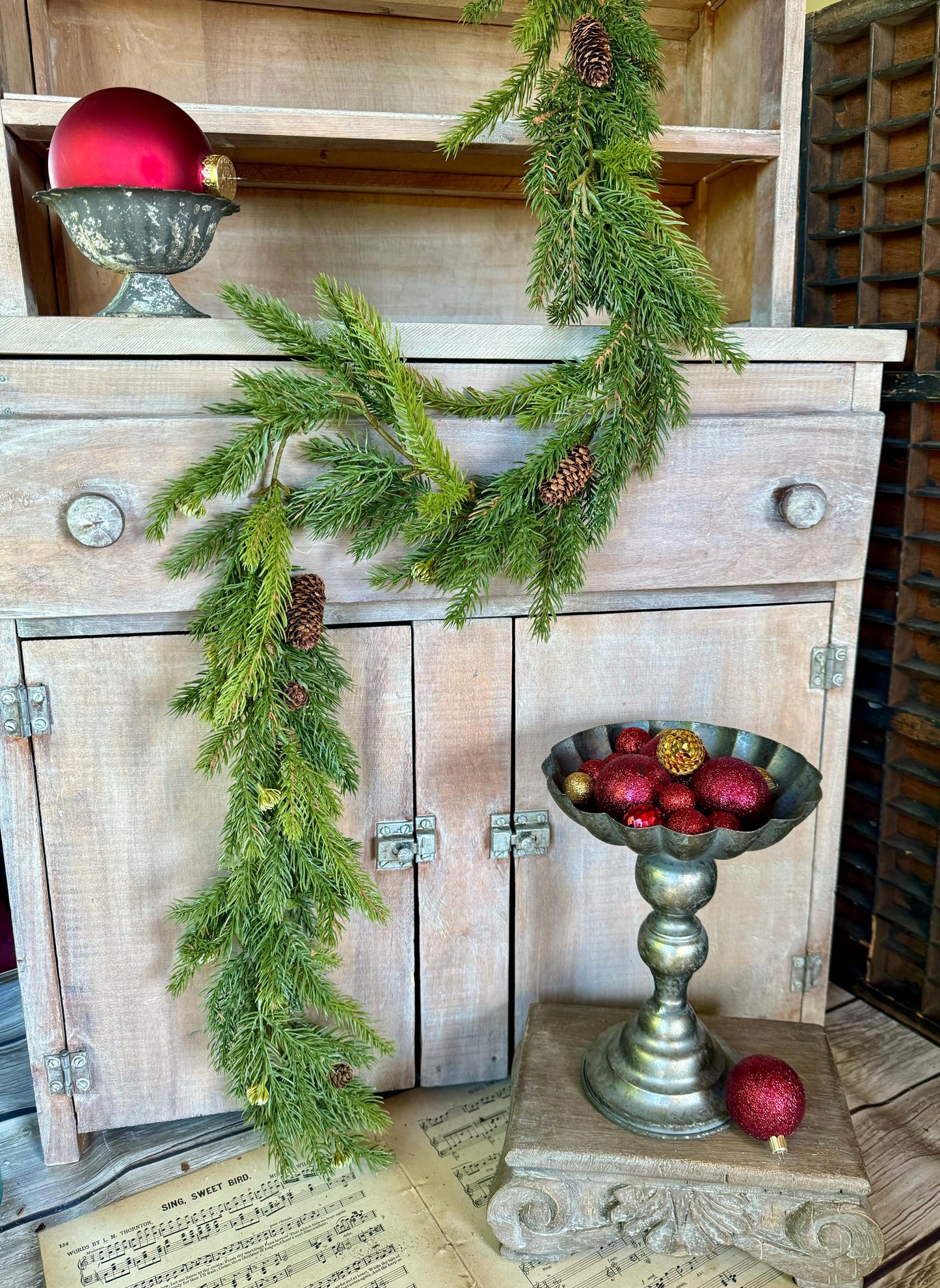 Christmas Pine Garland, Spruce Garland, Fireplace Garland, Garland for Mantle, Pine Garland, Christmas Mantle Garland
