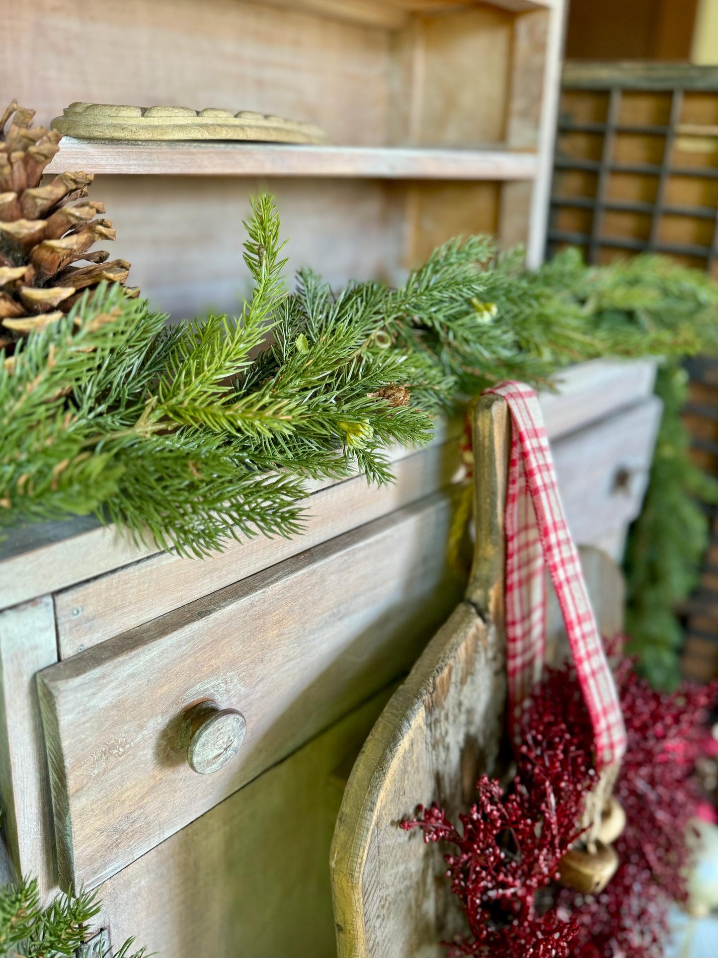 Christmas Pine Garland, Spruce Garland, Fireplace Garland, Garland for Mantle, Pine Garland, Christmas Mantle Garland