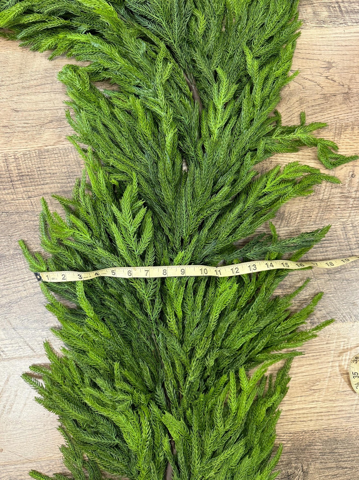 NEW! 6’ DELUXE Norfolk Pine Garland, Extra Thick Real Touch Pine Garland, Garland for Mantle, Christmas Mantle Garland