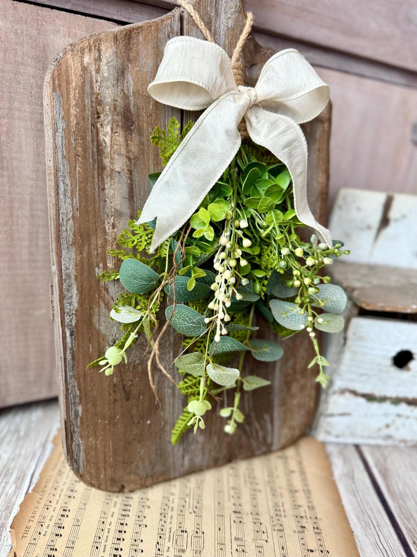 NEW 2025! Greenery Swag Wreath, Spring Swag, Eucalyptus Berry Door Swag, Fern Wreath, Mothers Day Swag, Wildflower Decor
