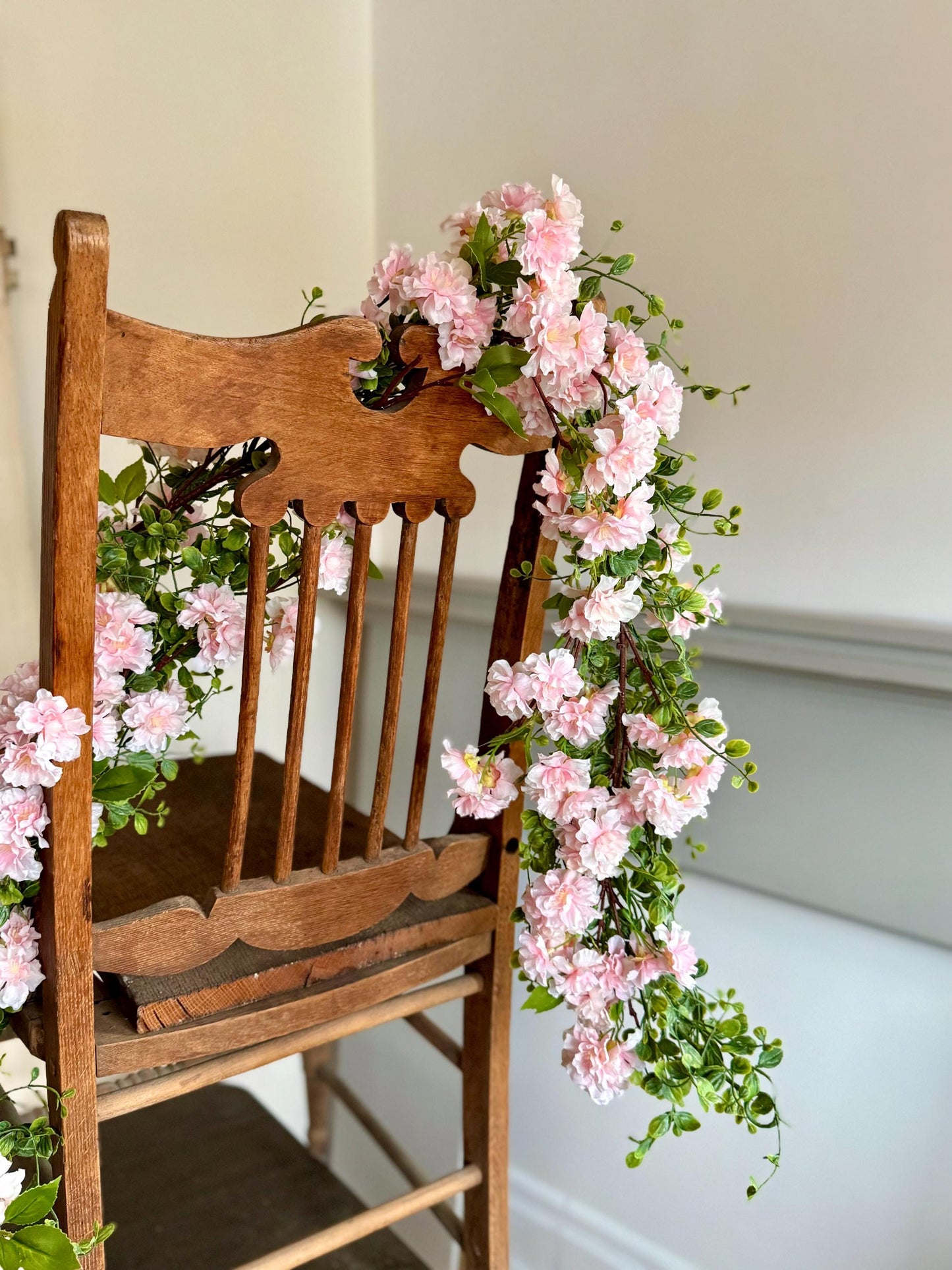 Pink Cherry Blossom c, Spring Pink Garland, Easter Tablescape, Summer Garland, Mothers Day Gift, Wedding Garland, Wedding Arch Garland