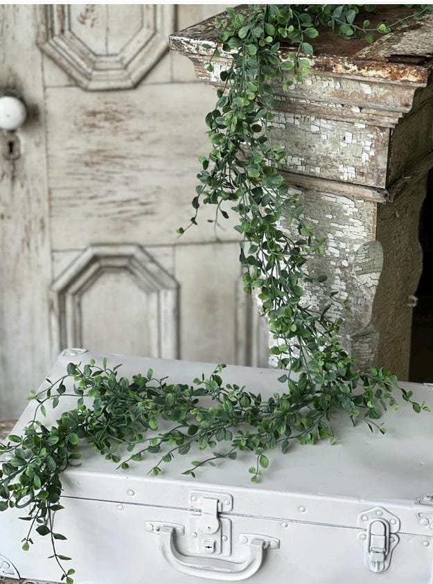 Vine Garland, Summer Garland, Garland for Mantle, Kitchen Cabinet Accent, Fireplace Decor, Wedding Decorations