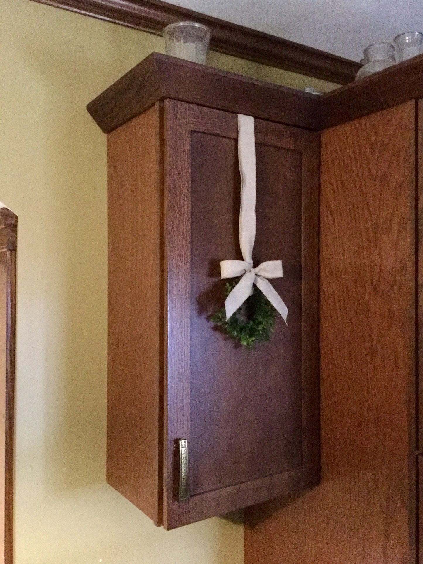 Boxwood Wreath with Bow, Farmhouse Boxwood Wreath, Artificial Boxwood Wreath, Boxwood Ring, Wreath Decor, Boxwood Decor