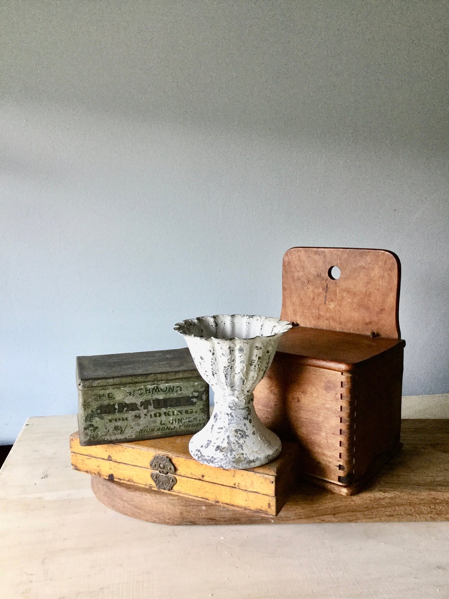 Set White Metal Compote, Footed Metal Trinket Dish, Mini Plant Urn, Egg Cup, Country Rustic, French Farmhouse Decor