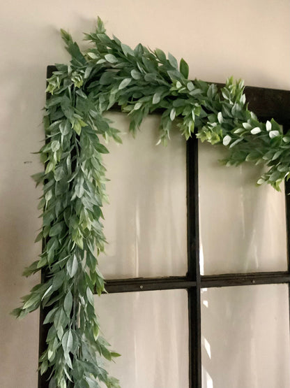 Spring Garland, Summer Garland, Garland for Mantle, Kitchen Cabinet Accent, Fireplace Decor, Wedding Decorations