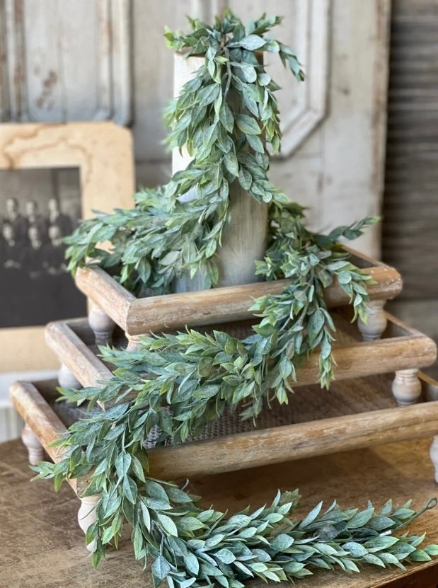 Spring Garland, Summer Garland, Garland for Mantle, Kitchen Cabinet Accent, Fireplace Decor, Wedding Decorations