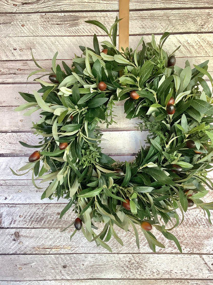 Olive Wreath, Olive Leaf Wreath, Olive Branch Wreath, Olive Home Decor, Olive Wedding Wreath, Faux Olive Wreath, Winter Wreath, Spring Decor