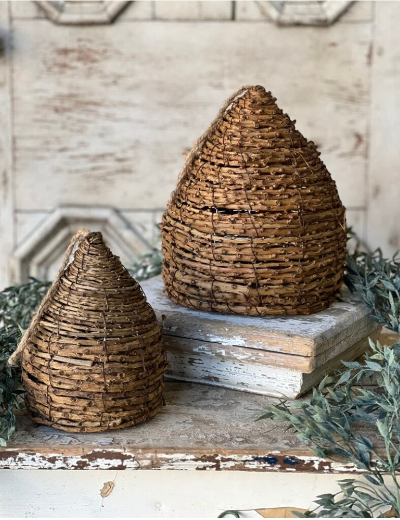 Bee Skep, Bee Hive, Bumblebee Decor, Bee House, Honeybee House, Blessings And Boxwood