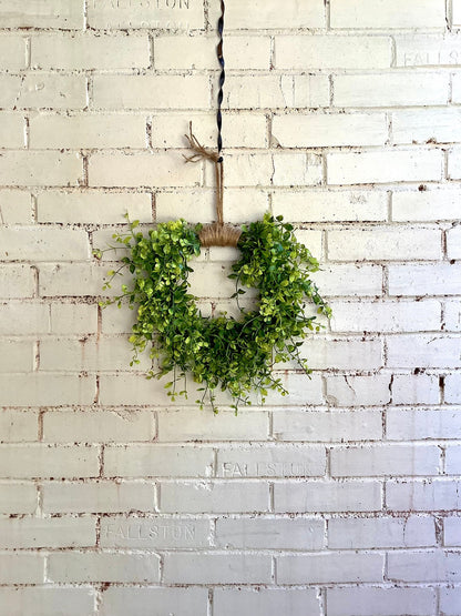 Spring Wreath, Greenery Wreath, Hanging Vine Wreath, Front Door Wreath, Heart Wreath, Kitchen Cabinet Wreath, Apartment Decor