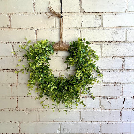 Spring Wreath, Greenery Wreath, Hanging Vine Wreath, Front Door Wreath, Heart Wreath, Kitchen Cabinet Wreath, Apartment Decor