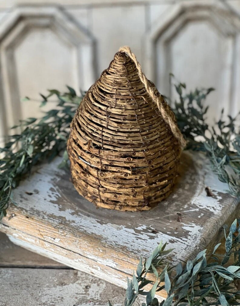 Bee Skep, Bee Hive, Bumblebee Decor, Bee House, Honeybee House, Blessings And Boxwood