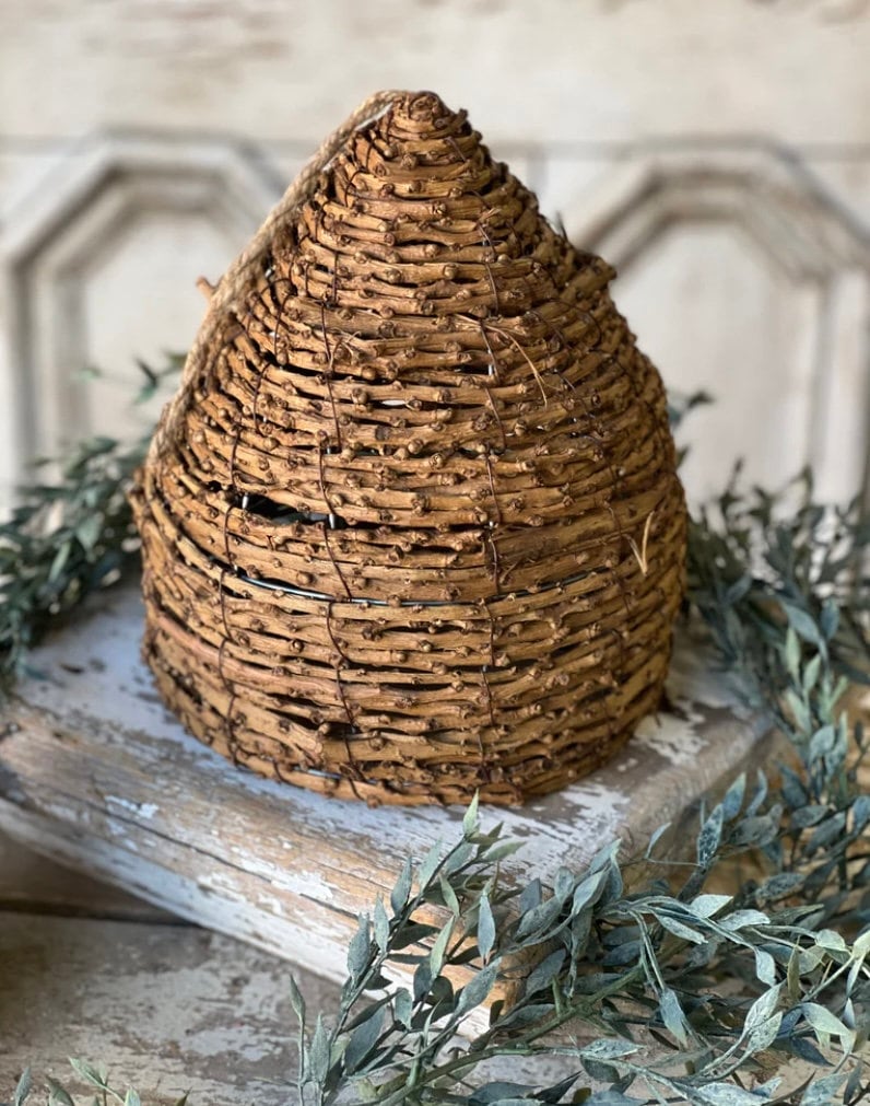 Bee Skep, Bee Hive, Bumblebee Decor, Bee House, Honeybee House, Blessings And Boxwood