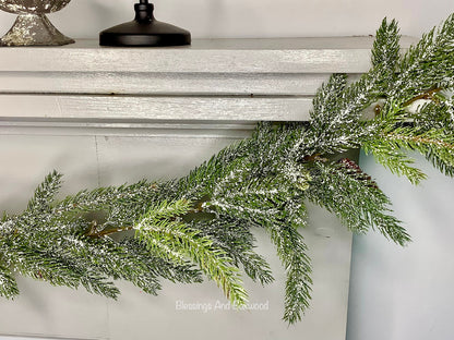 Christmas Pine Garland, Spruce Garland, Fireplace Garland, Garland for Mantle, Pine Garland, Christmas Mantle Garland