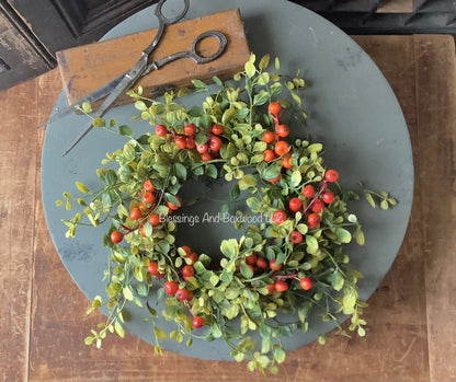 Fall Candle Wreath Ring, Fall Farmhouse Decor, Kitchen Cabinet Wreath, Fireplace Mantle Decor, Thanksgiving Tablescape, Harvest Decor