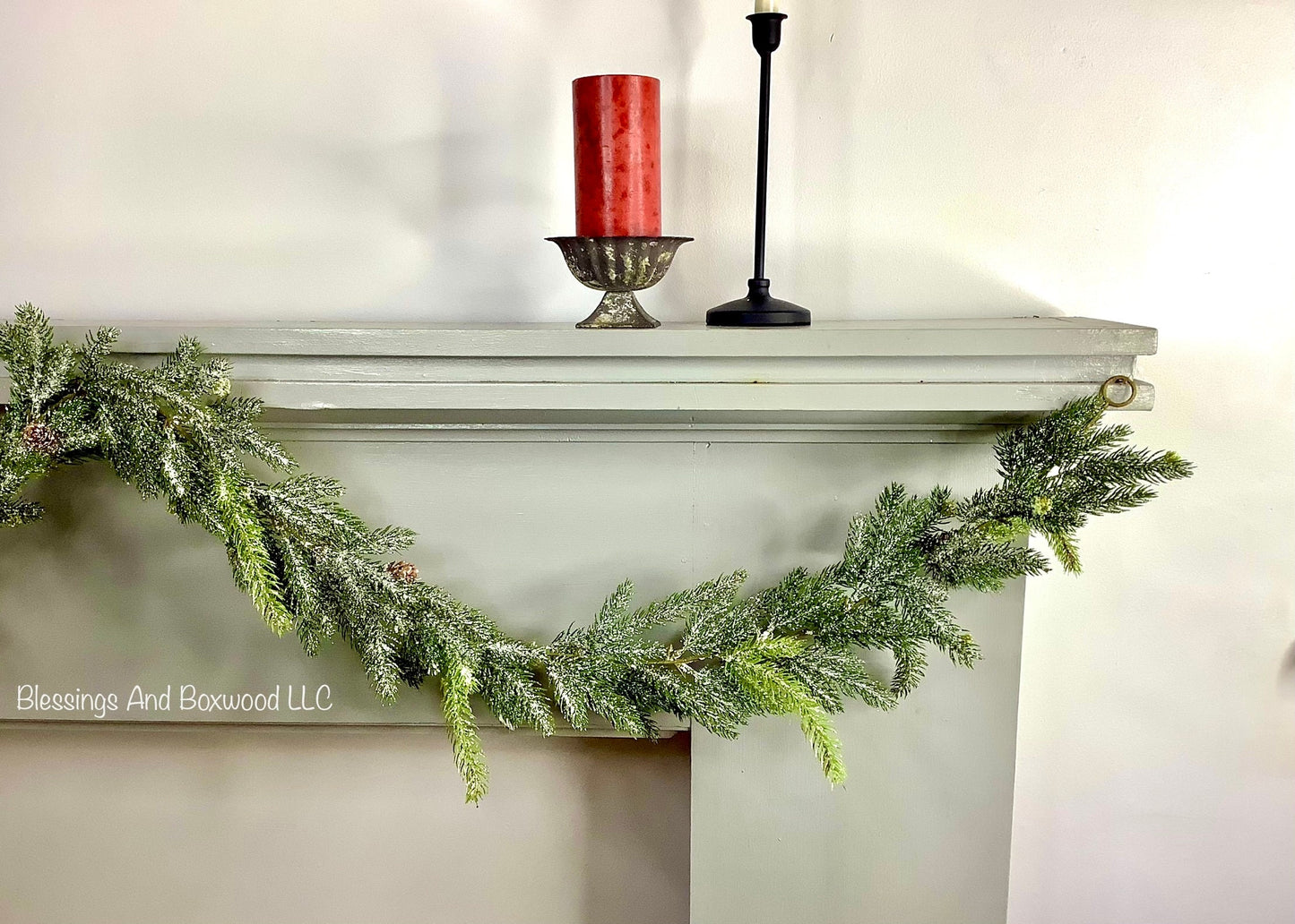 Christmas Pine Garland, Spruce Garland, Fireplace Garland, Garland for Mantle, Pine Garland, Christmas Mantle Garland