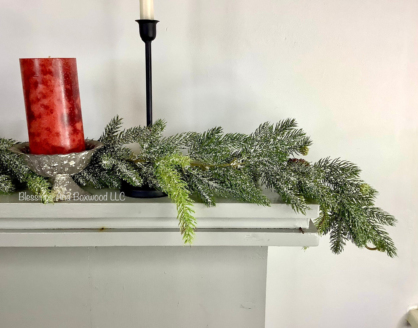 Christmas Pine Garland, Spruce Garland, Fireplace Garland, Garland for Mantle, Pine Garland, Christmas Mantle Garland