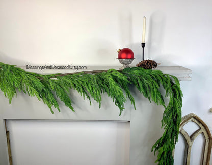 5’ Norfolk Pine Garland, Norfolk Garland, Real Touch Pine Garland, Pine Garland, Christmas Mantle Garland