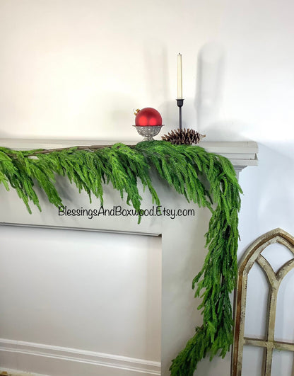 5’ Norfolk Pine Garland, Norfolk Garland, Real Touch Pine Garland, Pine Garland, Christmas Mantle Garland