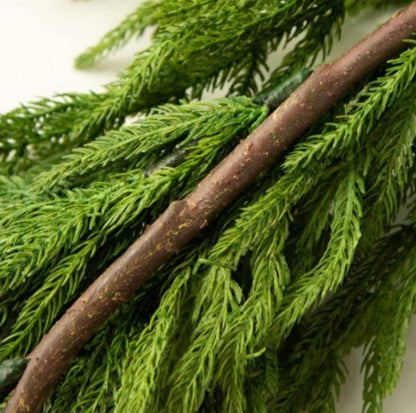 15’ Christmas Norfolk Pine Garland, Real Touch Pine Garland, Christmas Garland, Garland for Mantle, Pine Garland, Christmas Mantle Garland