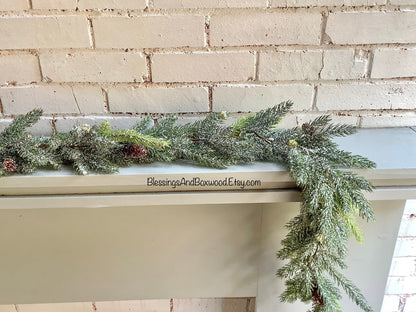 Christmas Pine Garland, Spruce Garland, Fireplace Garland, Garland for Mantle, Pine Garland, Christmas Mantle Garland