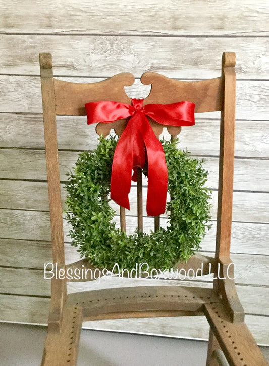 Christmas Boxwood Window Wreath, Mini Boxwood Wreath, Mini Window Wreath, Christmas Window Wreath, Christmas Boxwood Wreath