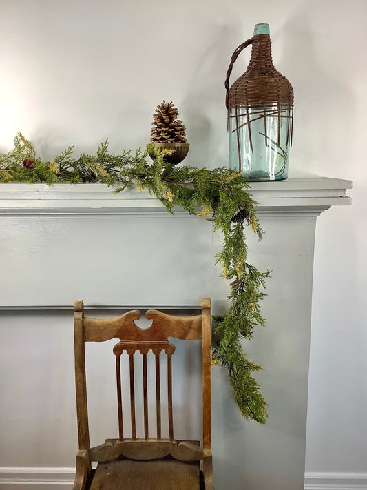 Christmas Juniper Garland, Christmas Garland, Cedar Garland, Christmas Mantle Garland