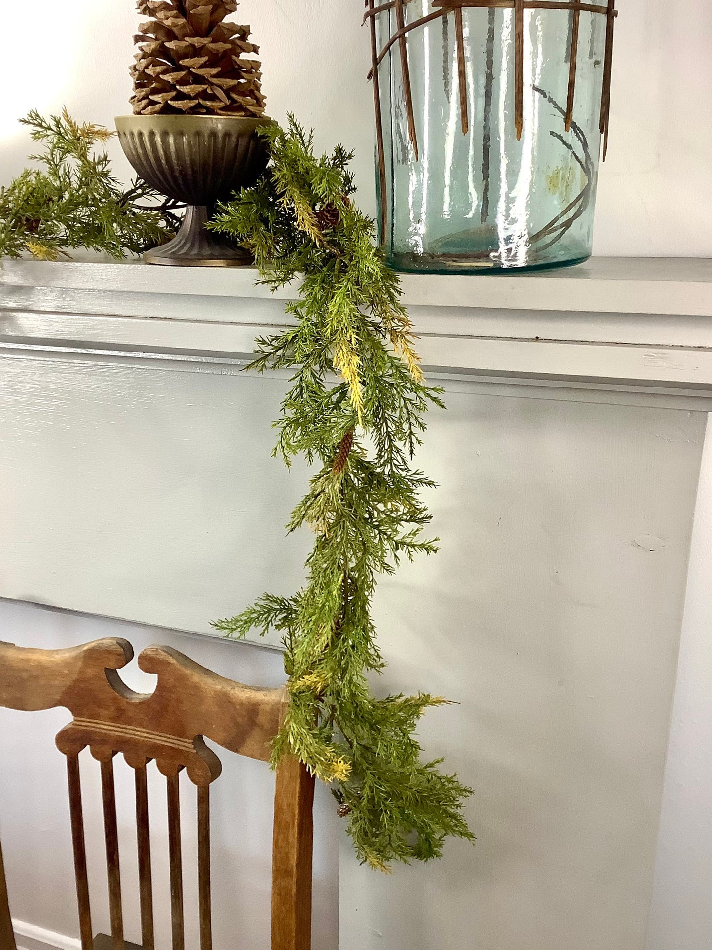 Christmas Juniper Garland, Christmas Garland, Cedar Garland, Christmas Mantle Garland