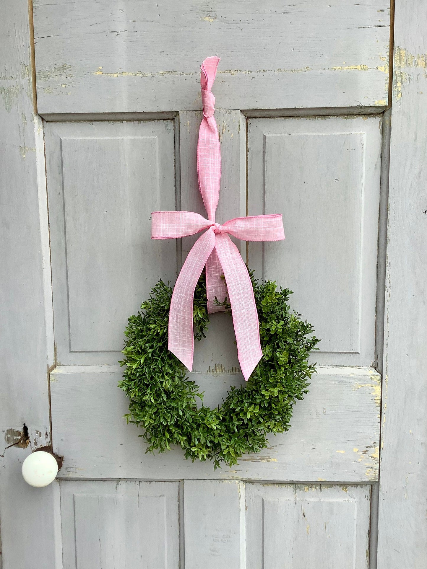 Pink Boxwood Wreath, Pink Boxwood Wedding Wreath, Boxwood Kitchen Cabinet Wreath, Mother's Day Wreath, Easter Decor