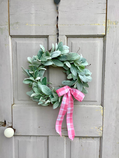 Lambs Ear Wreath, Easter Wreath, Spring Wreath, Mothers Day Gift, Summer Wreaths, Kitchen Cabinet Decor, Front Door, Porch Decor