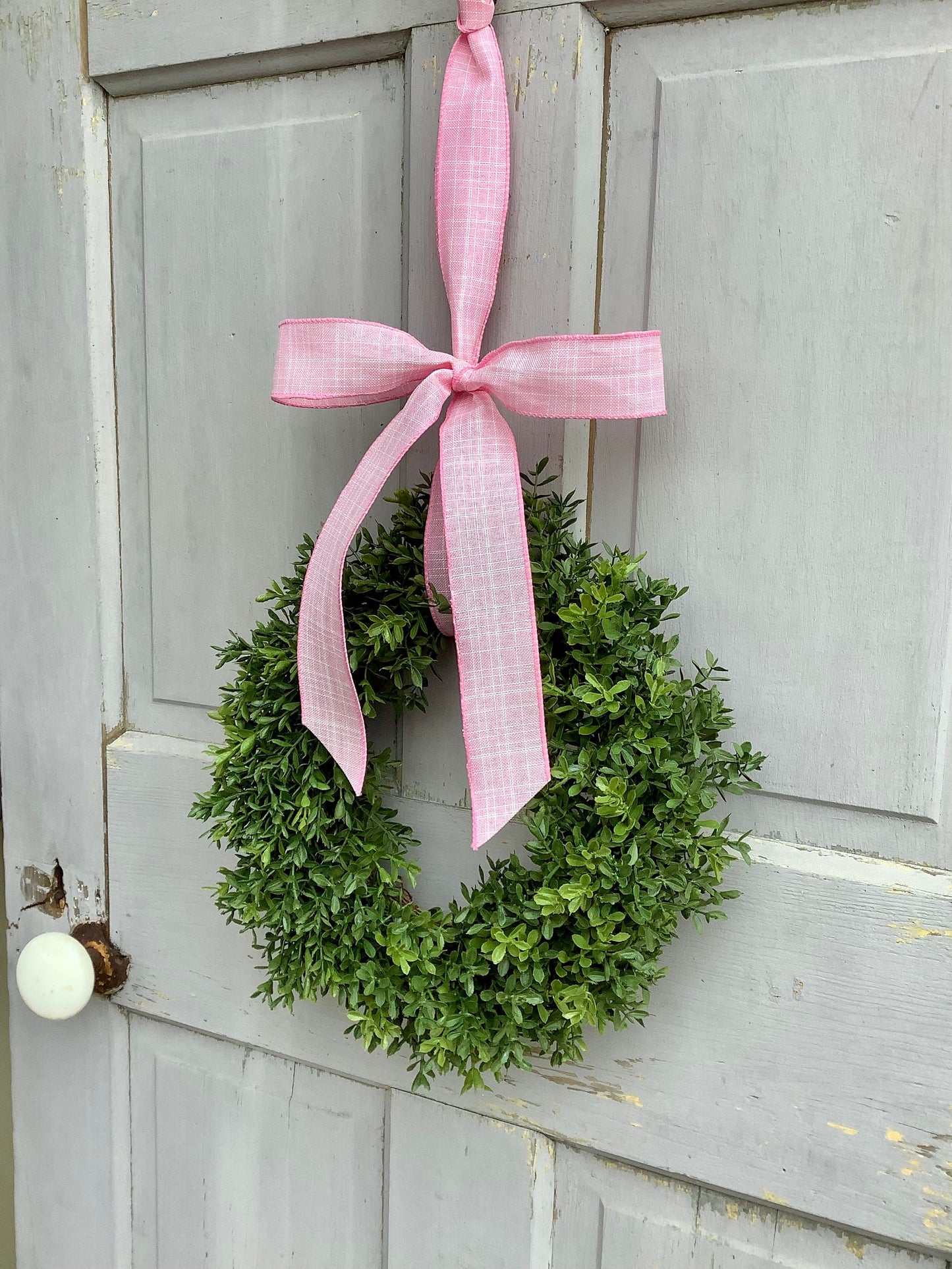 Pink Boxwood Wreath, Pink Boxwood Wedding Wreath, Boxwood Kitchen Cabinet Wreath, Mother's Day Wreath, Easter Decor
