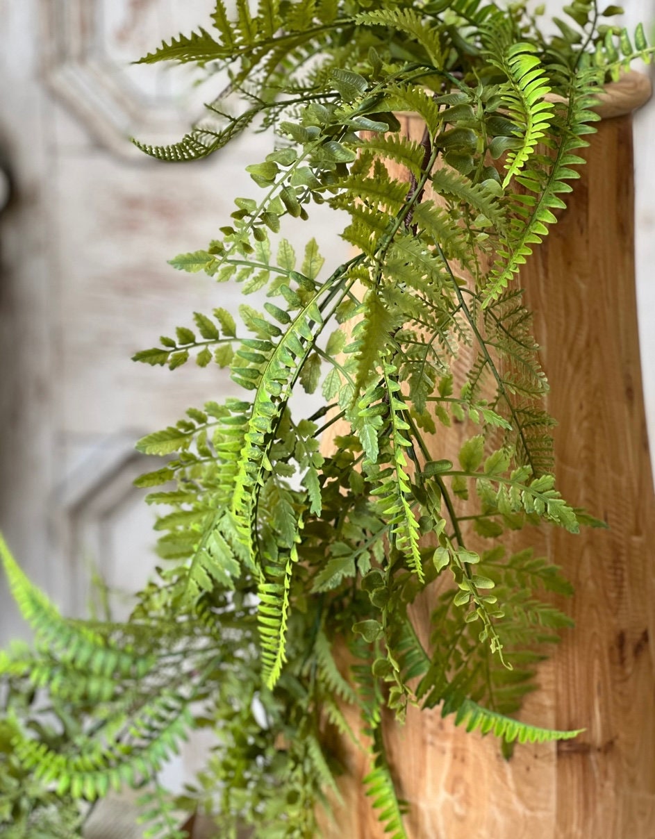 Fern Garland, Summer Garland, Garland for Mantle, Fireplace Decor, Spring Garland, Greenery Garland, Modern Farmhouse, Country Rustic