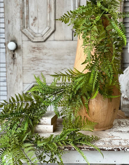 Fern Garland, Summer Garland, Garland for Mantle, Fireplace Decor, Spring Garland, Greenery Garland, Modern Farmhouse, Country Rustic