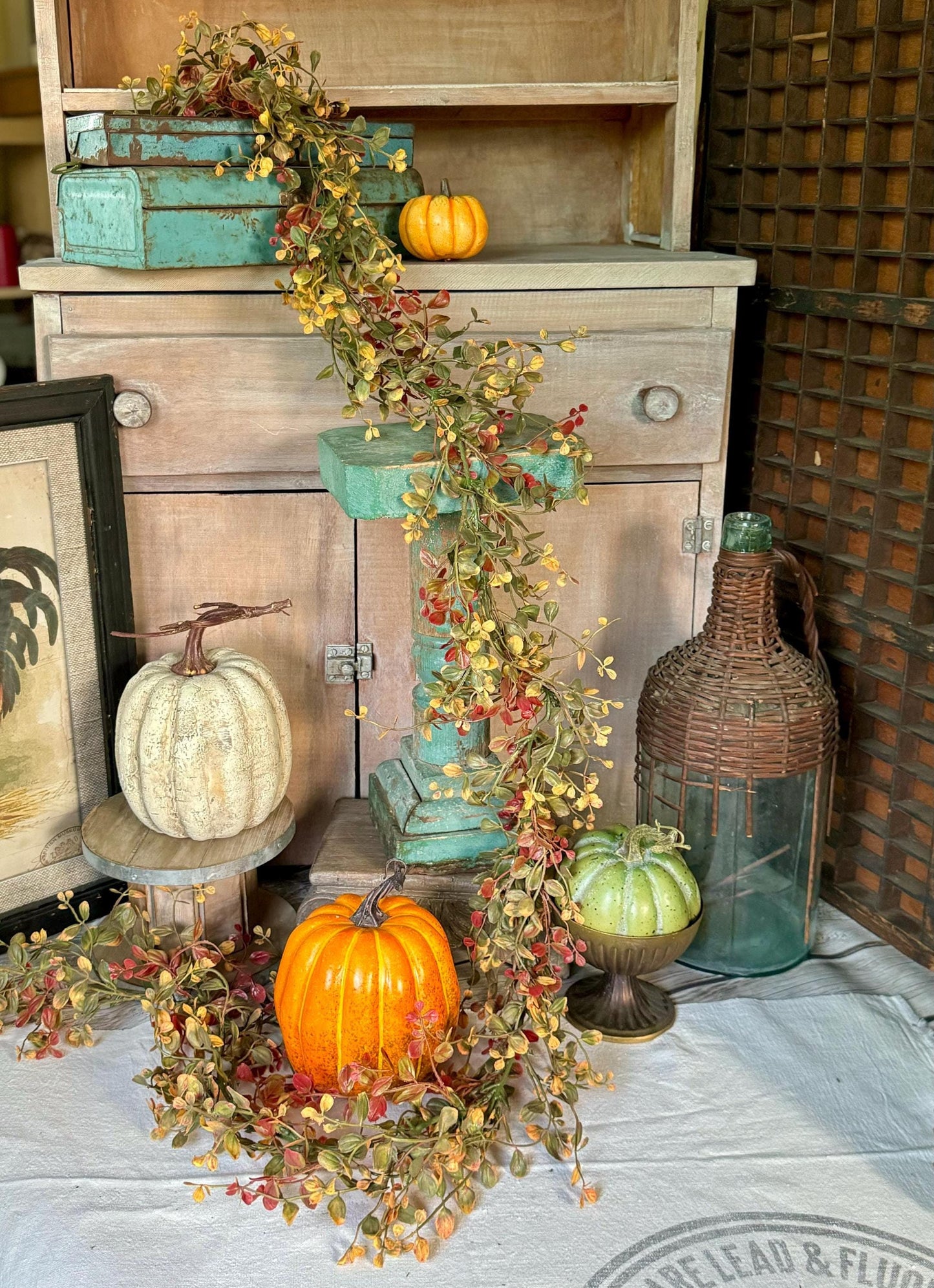 Fall Bog Garland, Fall Vine Garland, Fall Garland | Fall Wedding Garland | Fall Mantle Garland