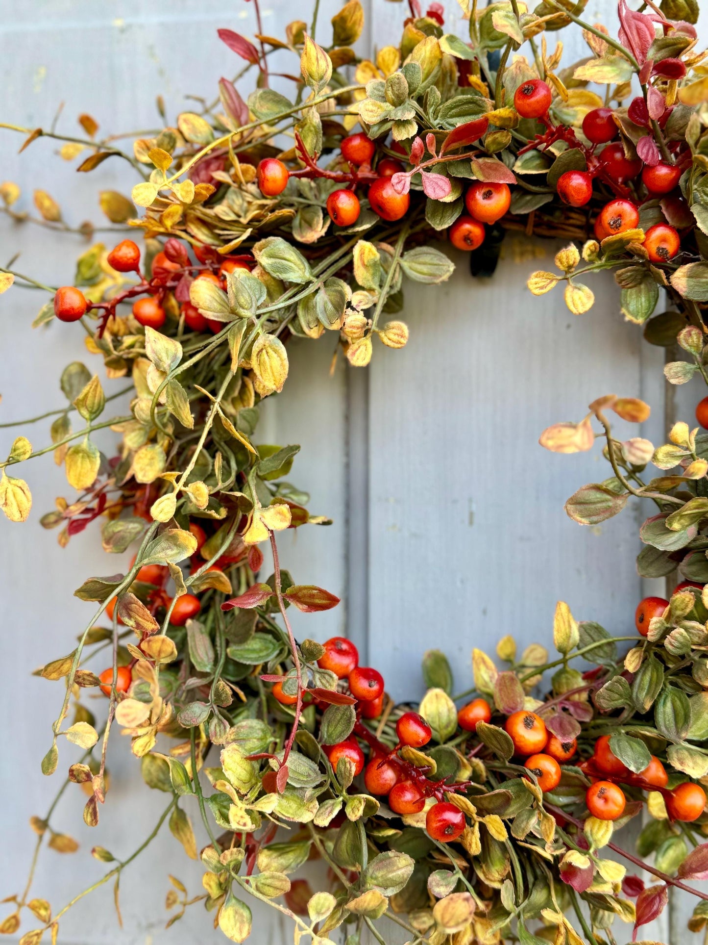 Fall Berry Candle Wreath Ring, Fall Kitchen Cabinet Wreath, Fall Bog Wreath, Thanksgiving Table Accent, Harvest Decor