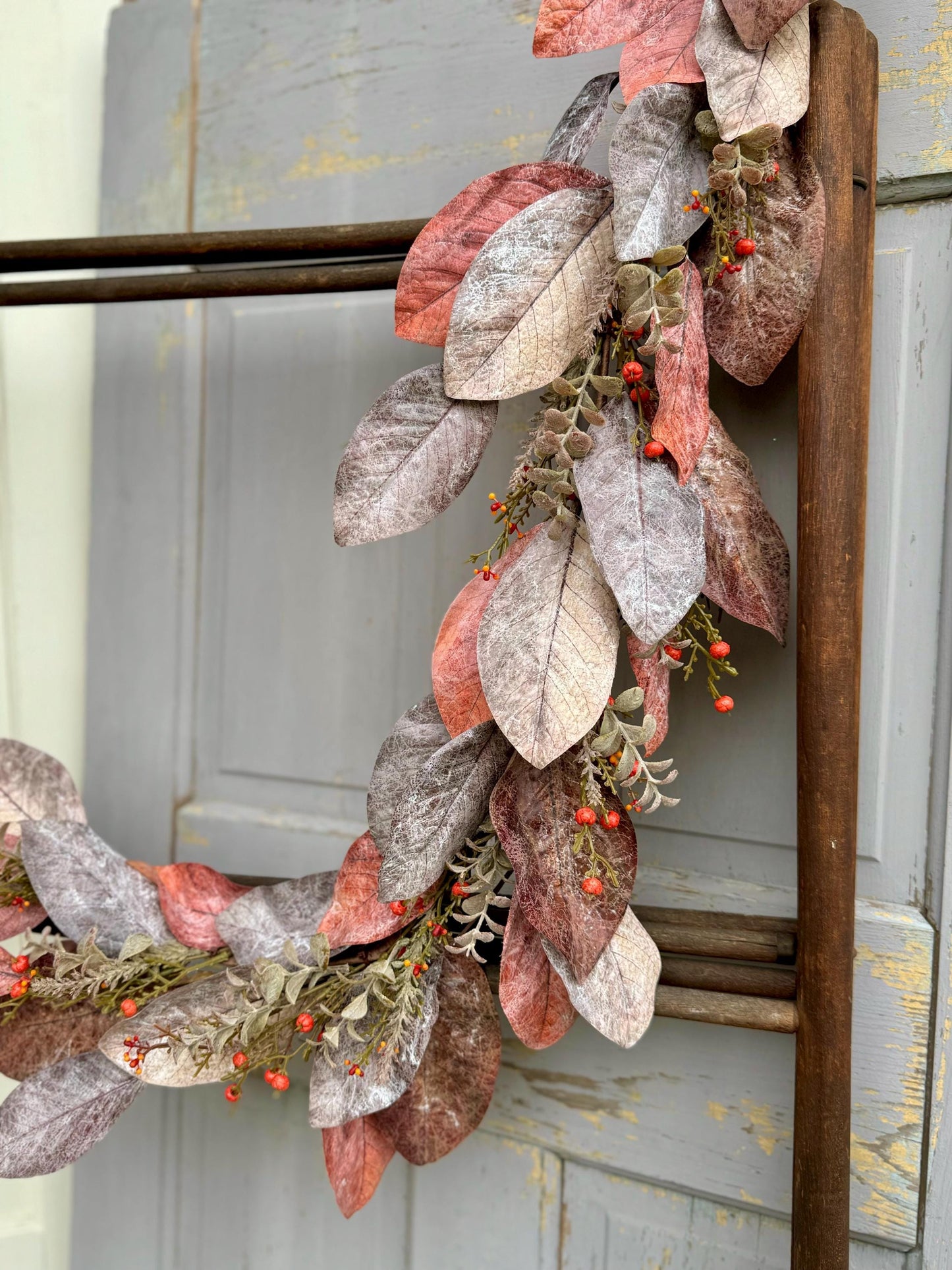 Boho Eucalyptus Garland, Fall Garland for Mantle, Farmhouse Harvest Decor, Fireplace Decor, Accent Decor, Fall Eucalyptus Garland