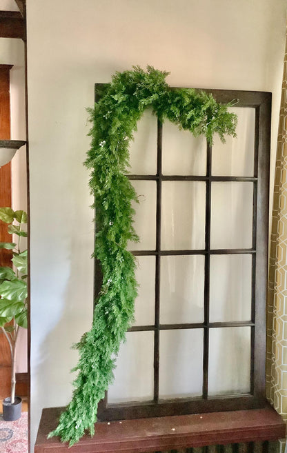 BEST SELLER! Real Touch Christmas Cedar Garland, Christmas Garland, Cedar Pine Garland, Christmas Mantle Garland, Year Round Garland