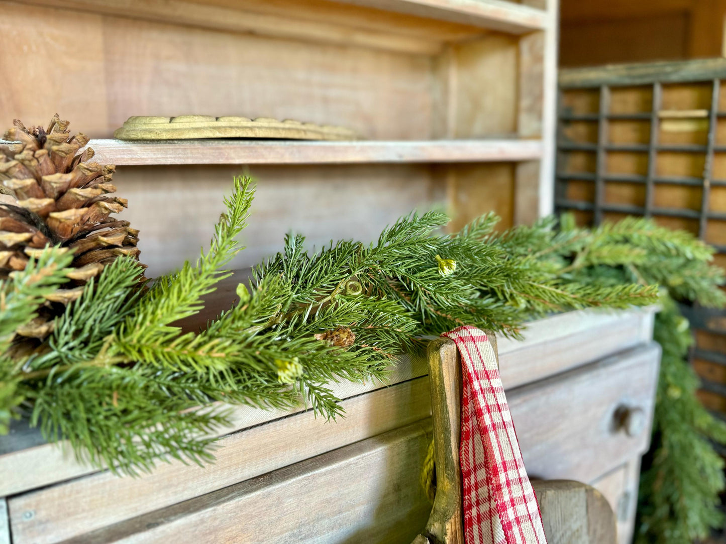 Christmas Pine Garland, Spruce Garland, Fireplace Garland, Garland for Mantle, Pine Garland, Christmas Mantle Garland