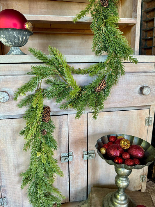 Christmas Pine Garland, Spruce Garland, Fireplace Garland, Garland for Mantle, Pine Garland, Christmas Mantle Garland