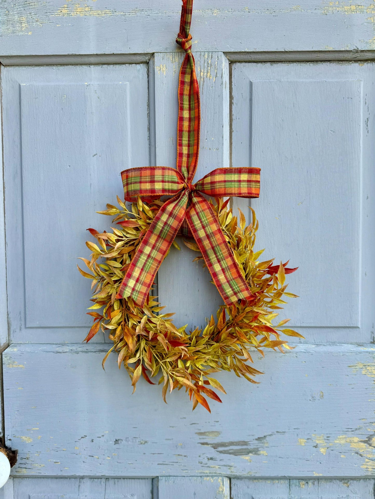 Fall Candle Wreath Ring, Farmhouse Decor, Harvest Table, Apartment Door Decor, Thanksgiving Table Decor, Kitchen Cabinet Wreath