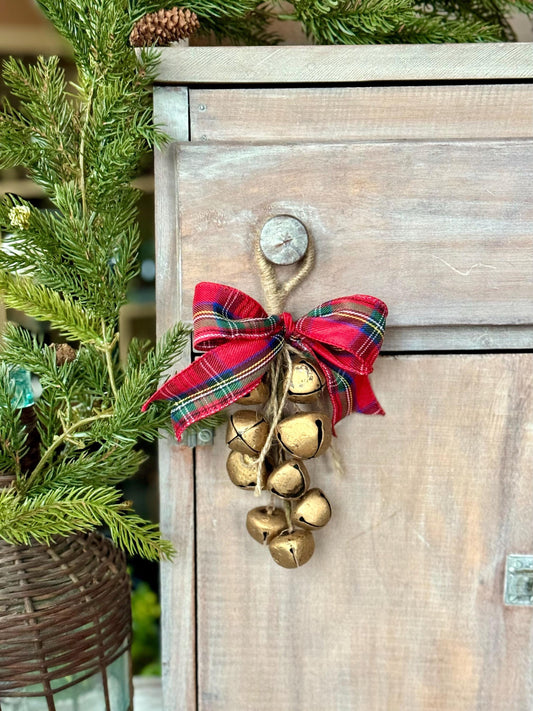 Sleigh Bells Door Hanger, Christmas Bells, Mistletoe Bells, Jingle Bell Swag, Christmas Sleigh Bells, Package Topper, Christmas Gift