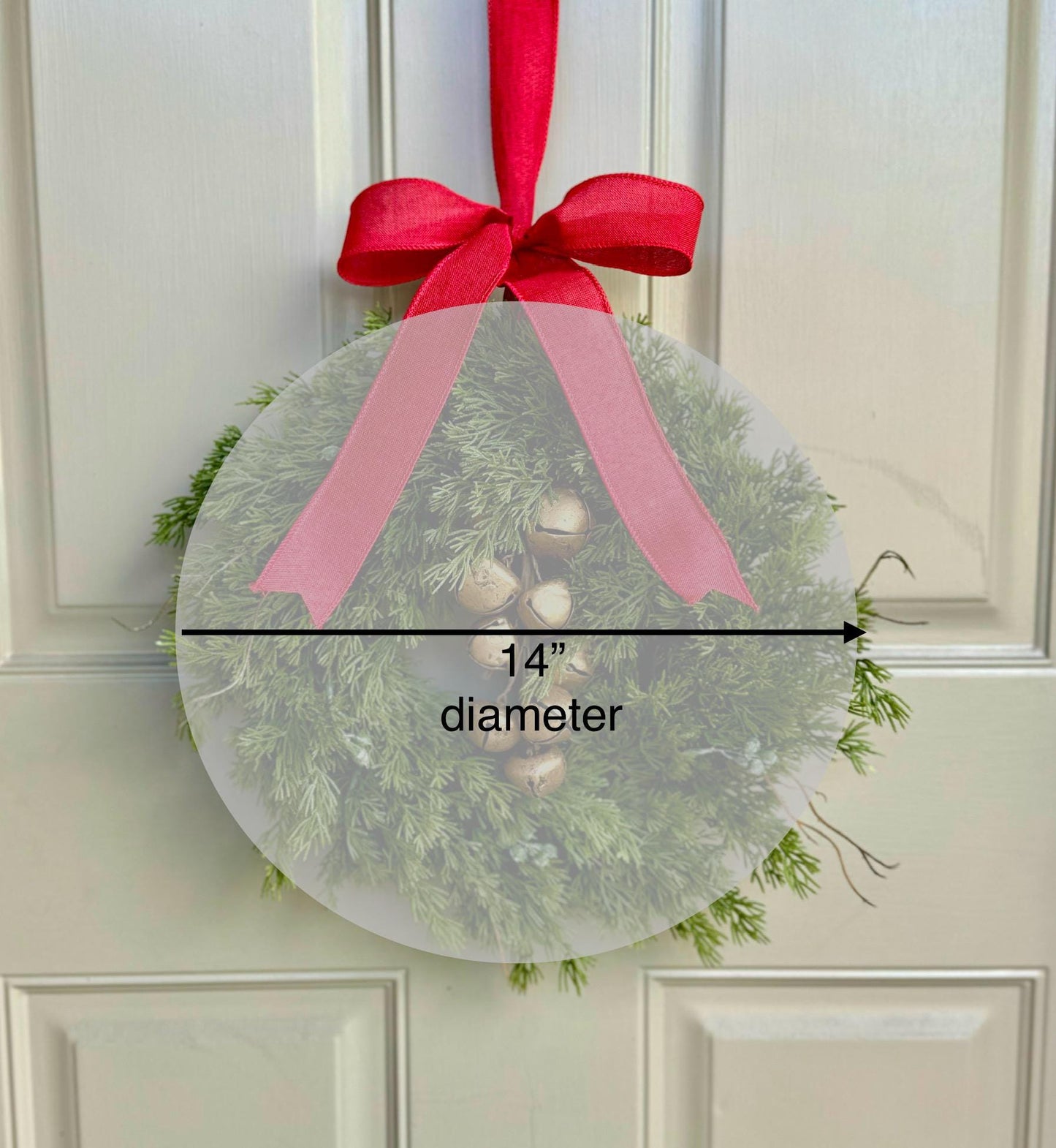 Cedar Christmas Wreath, Real Touch Pine Wreath, Apartment Wreath, Kitchen Cabinet Decor, Accent Wreath