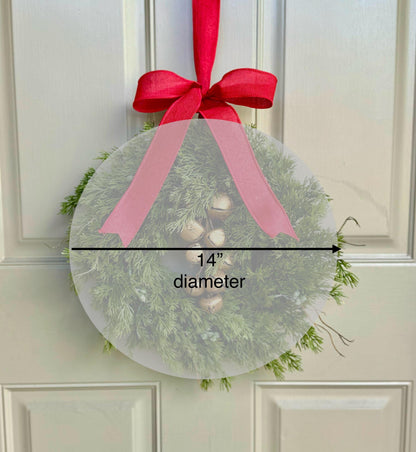Cedar Christmas Wreath, Real Touch Pine Wreath, Apartment Wreath, Kitchen Cabinet Decor, Accent Wreath